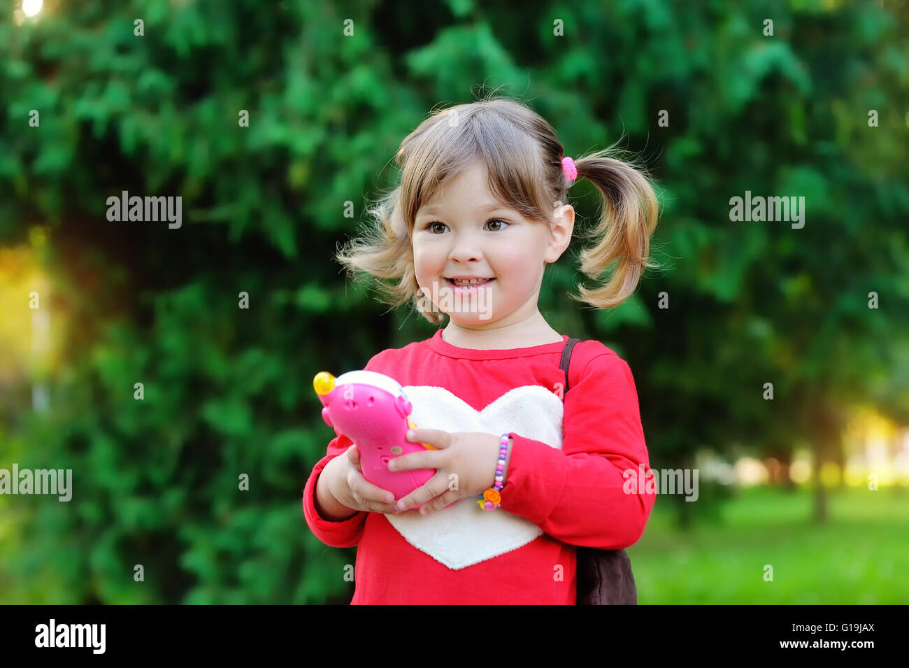 Sorridente bambina Foto Stock
