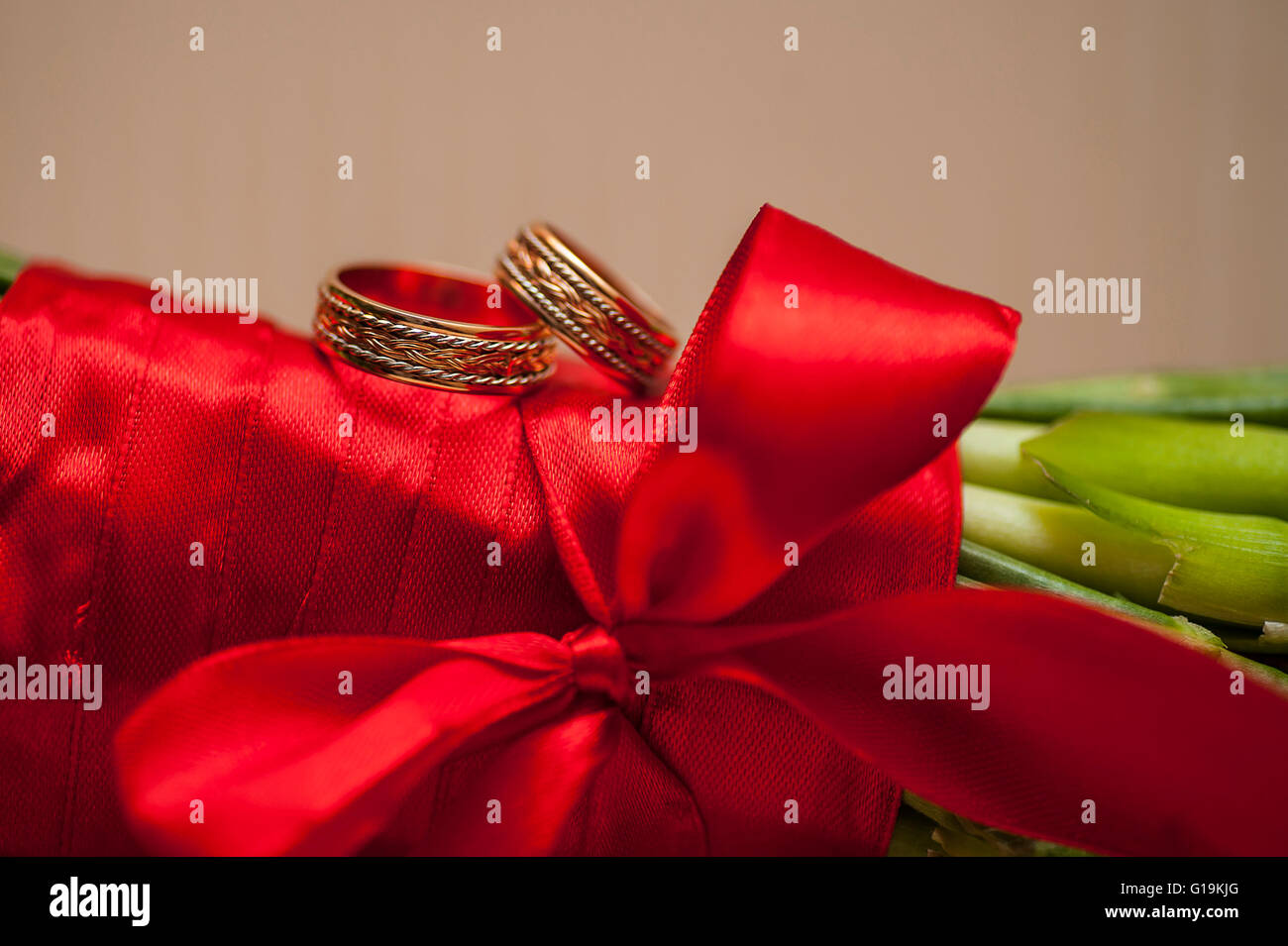 Gli anelli di nozze Foto Stock