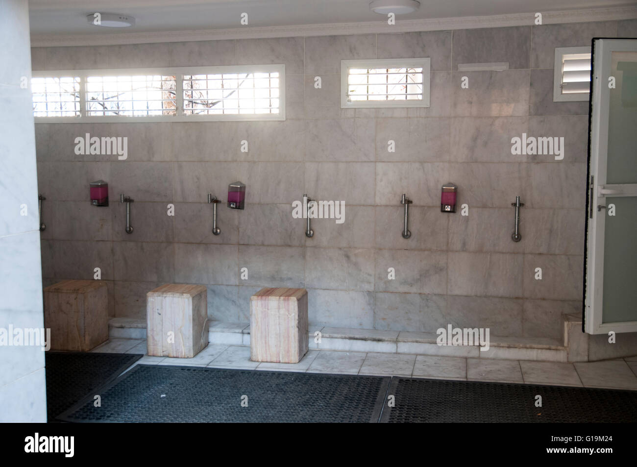 La purificazione rituale fontana moschea Nuzha (costruito 1937) In Gerusalemme Boulevard, Jaffa, Israele Foto Stock