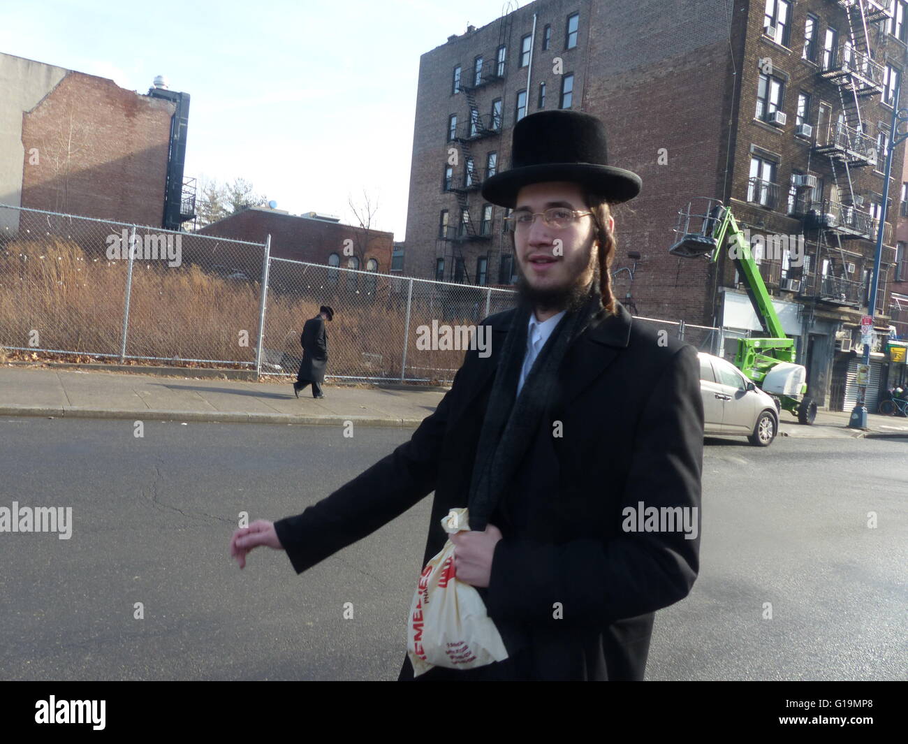 Gli ebrei ortodossi di Williamsburg, Brooklyn Foto Stock