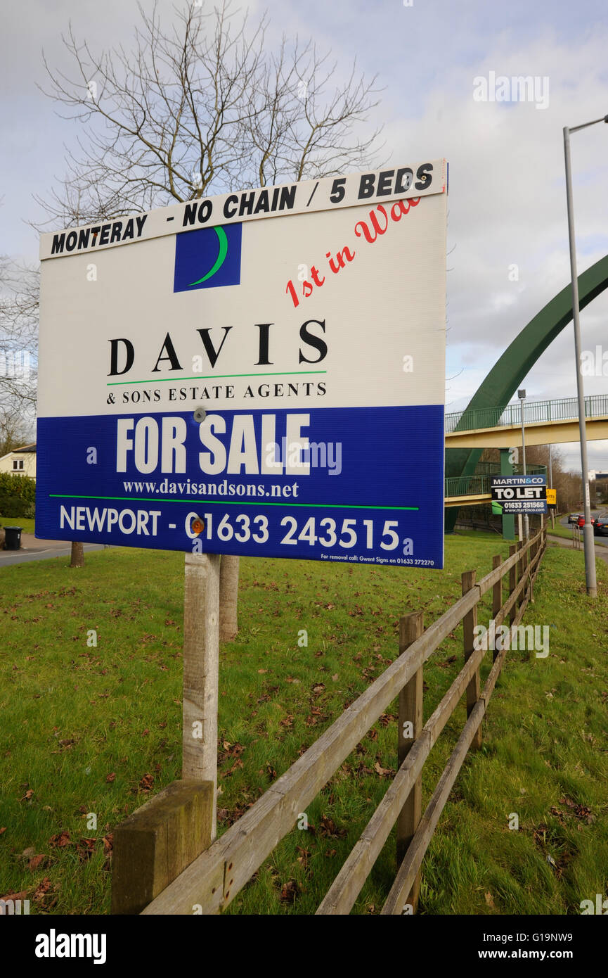 Agenzia Immobiliare,UK, Davis Foto Stock
