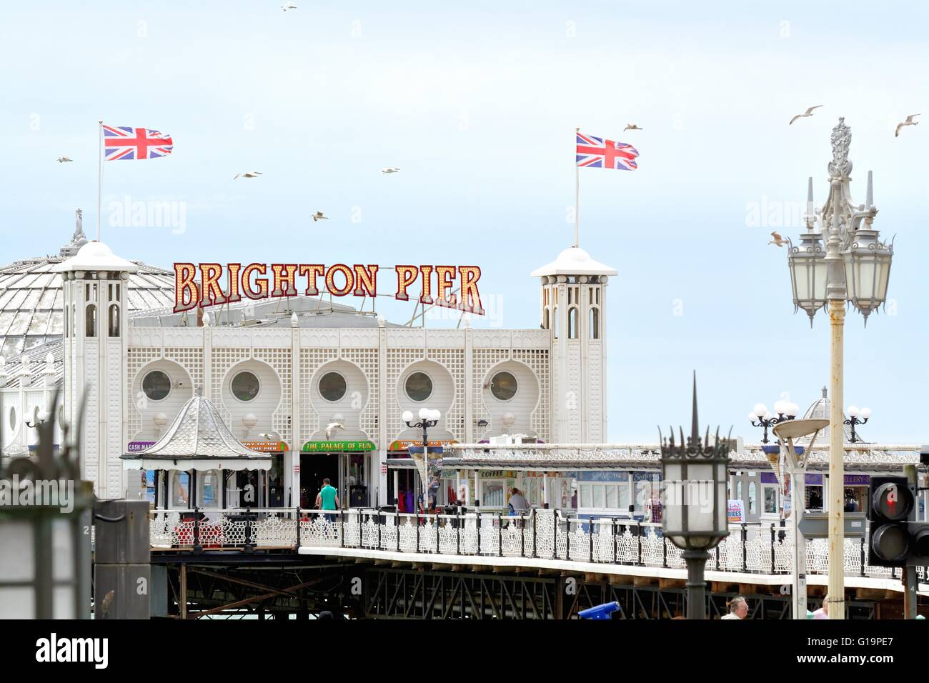 Palace Pier Brighton SUSSEX REGNO UNITO Foto Stock