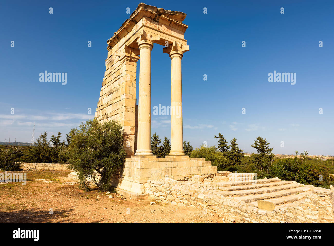 Tempio di Apollo Hylates a Kourion, Limassol, Cipro Foto Stock
