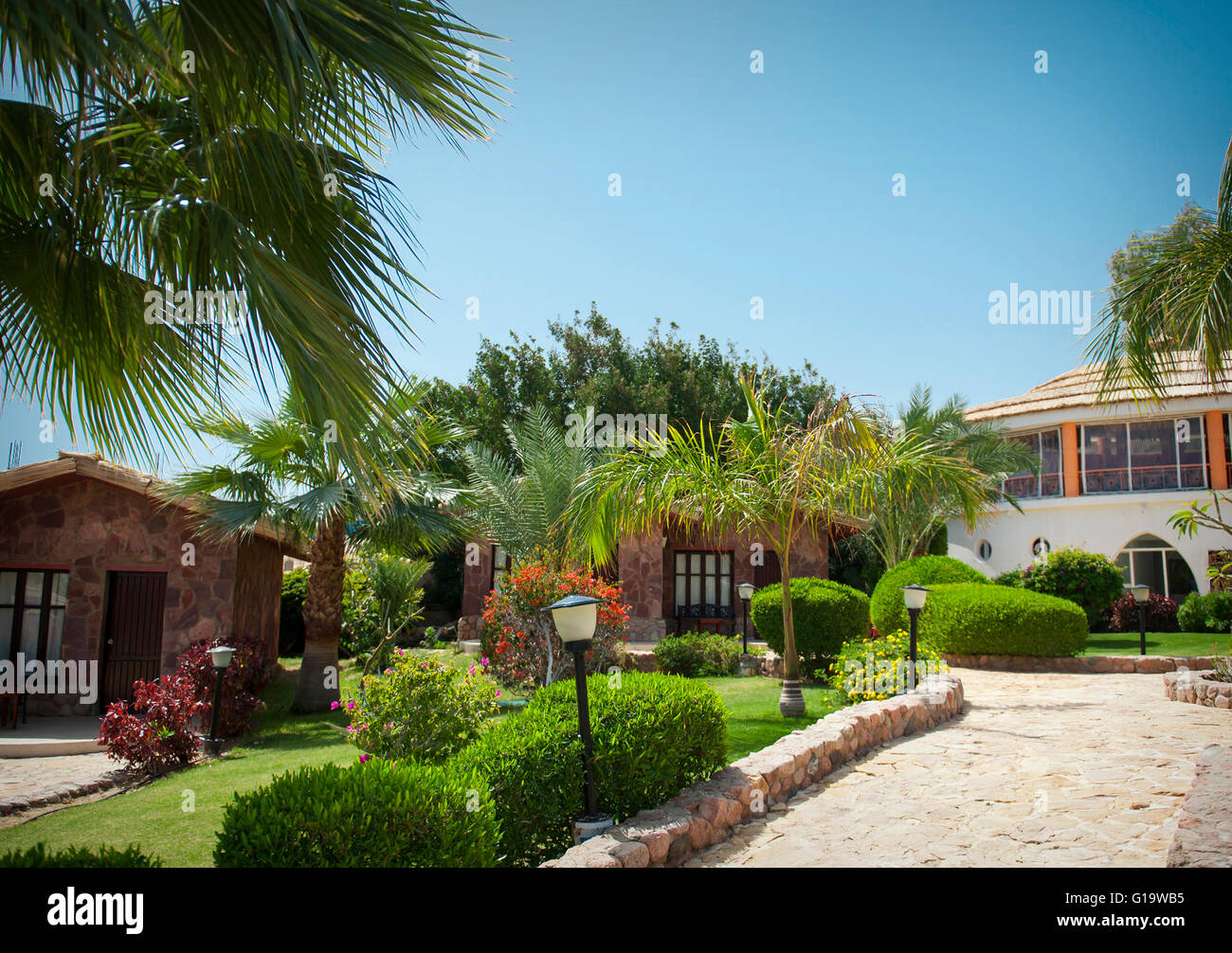 Bungalow case. Egitto, Nord Africa Foto Stock