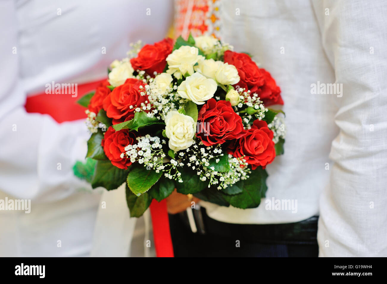 Bouquet nuziale in stile ucraino Foto Stock