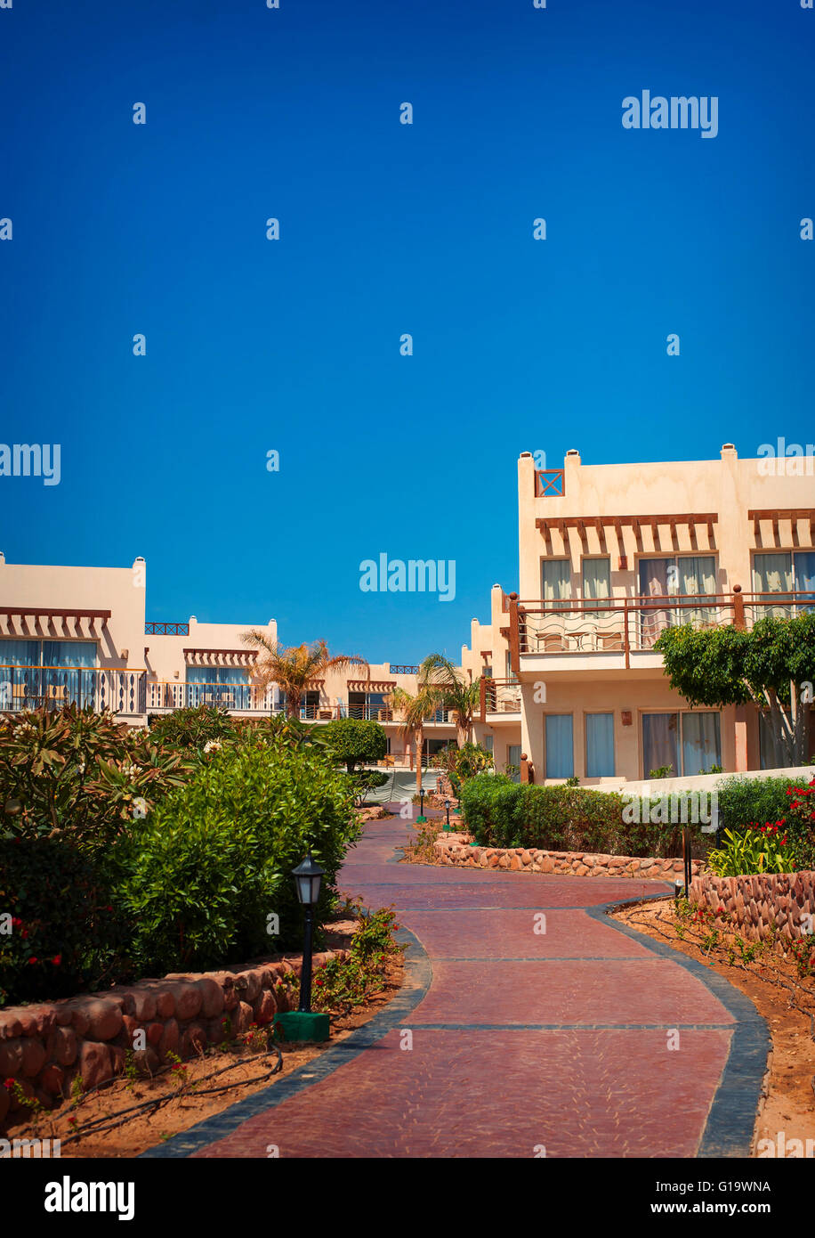 Moderno edificio di Hotel park, Sharm el Sheikh, Egitto Foto Stock