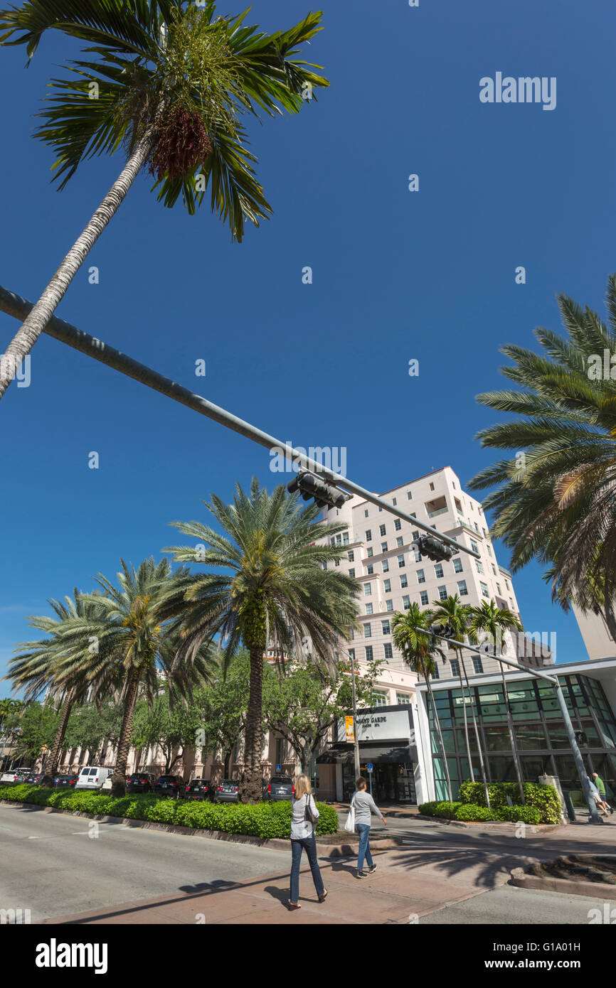 MIRACLE MILE CORAL GABLES FLORIDA USA Foto Stock