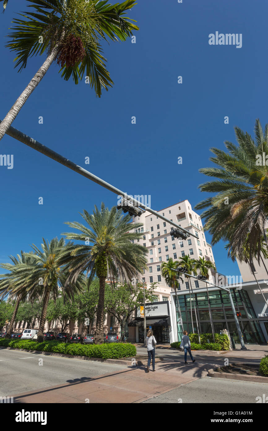 MIRACLE MILE CORAL GABLES FLORIDA USA Foto Stock