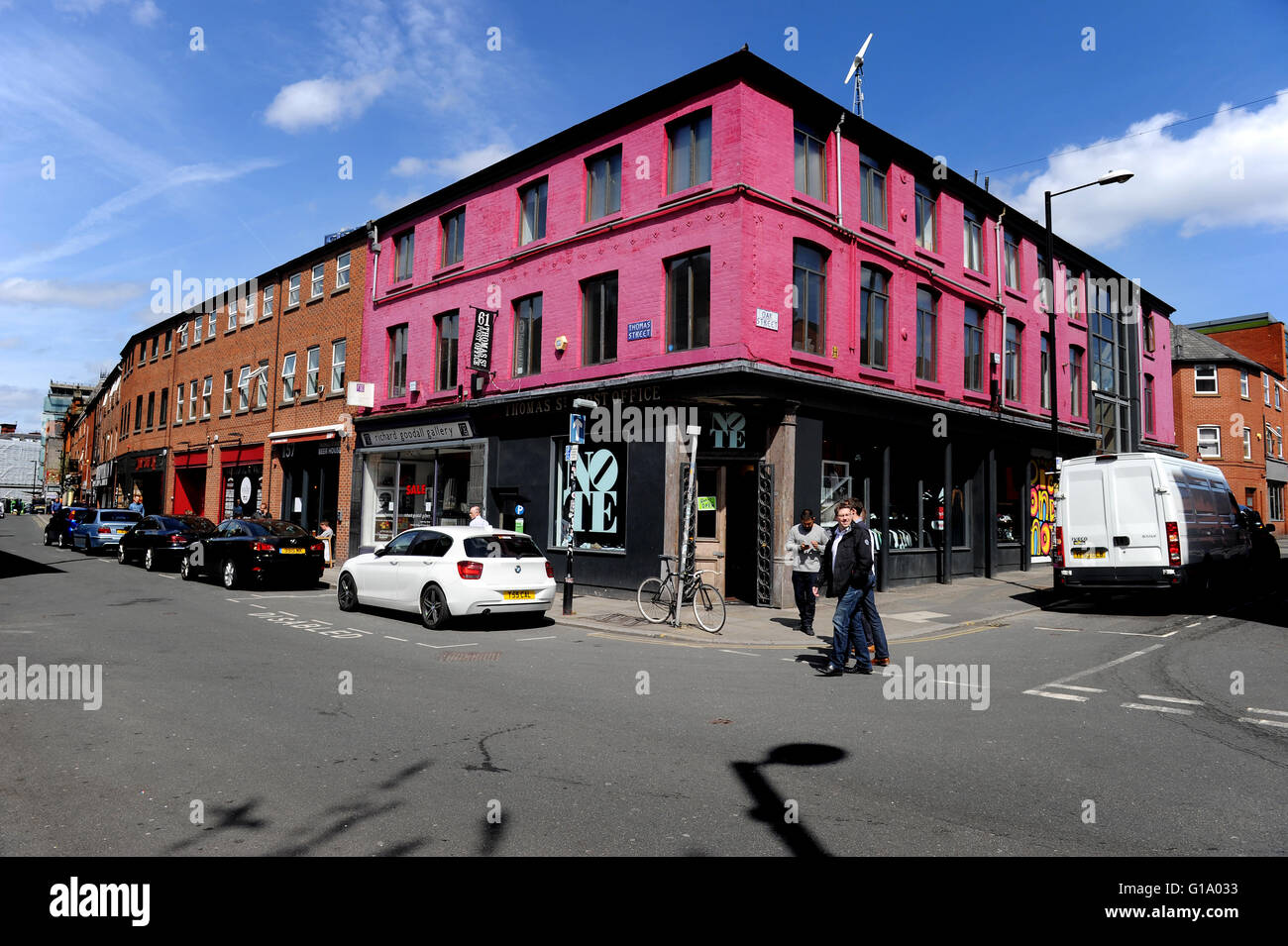 Hilton Street, Northern Quarter, Manchester, Martedì 10 Maggio, 2016. Foto Stock