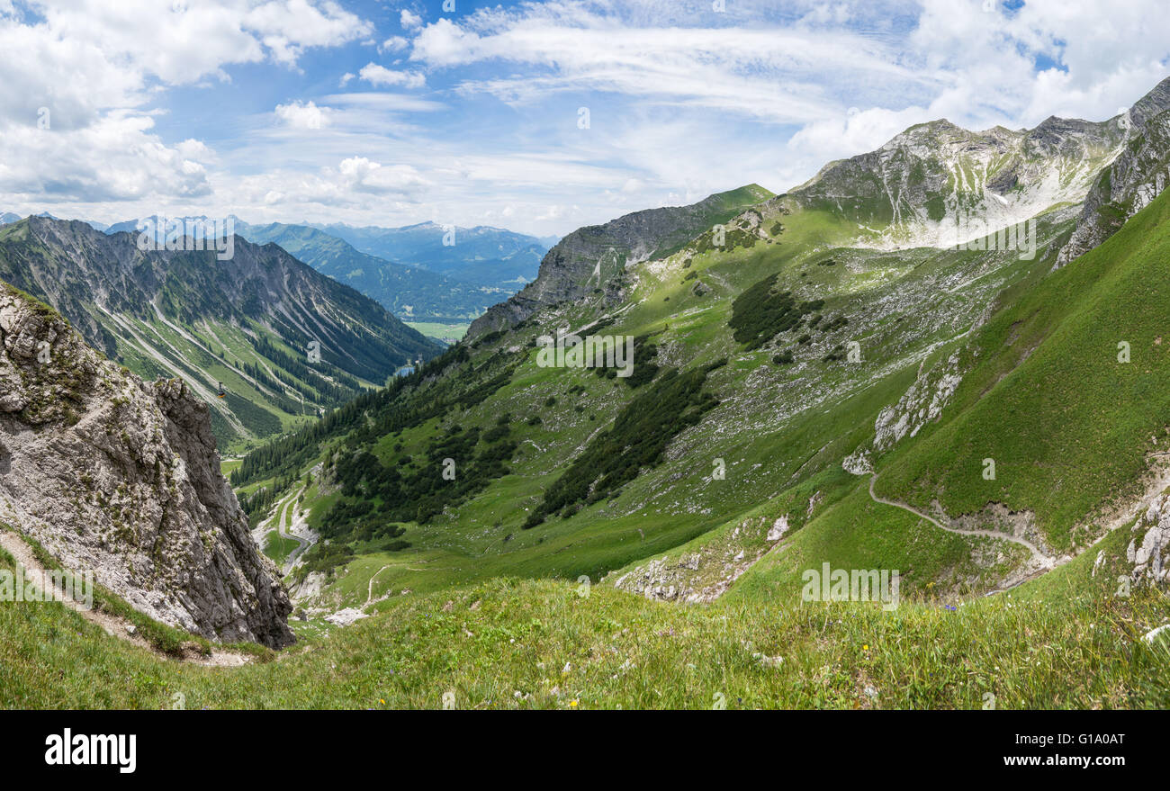 Paesaggio di montagna a Nebelhorn, Allgau Alpi Foto Stock
