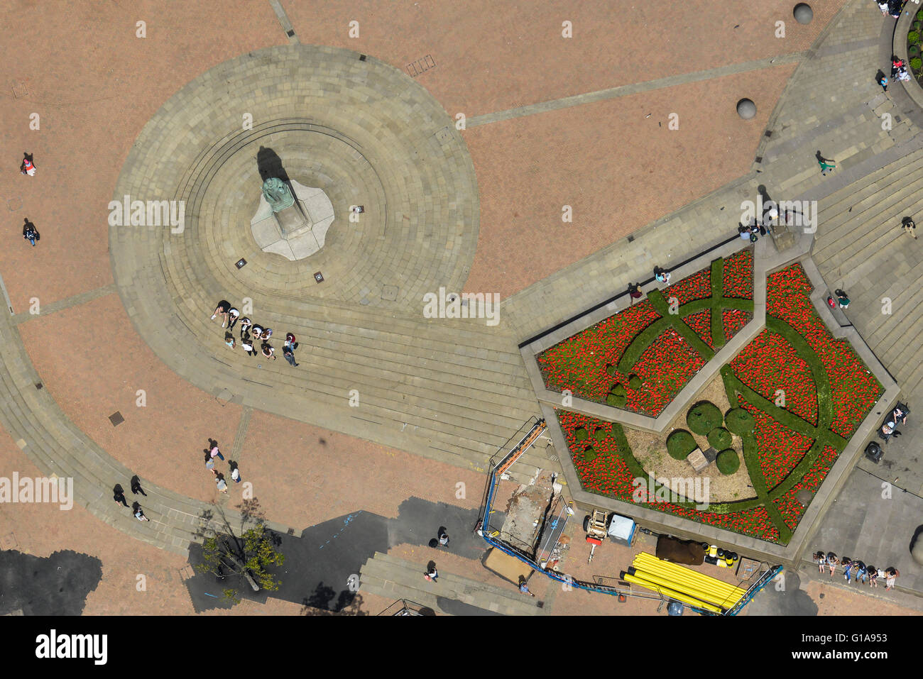 Una veduta aerea di Victoria Square nel centro di Birmingham, West Midlands Foto Stock