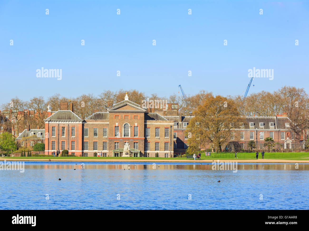 Bellissimo paesaggio intorno a Hyde Park, London, Regno Unito Foto Stock