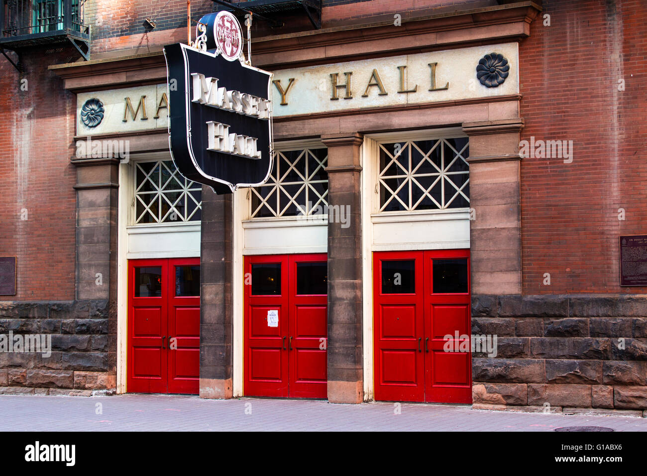 Toronto Ontario Canada Massey Hall segno Foto Stock