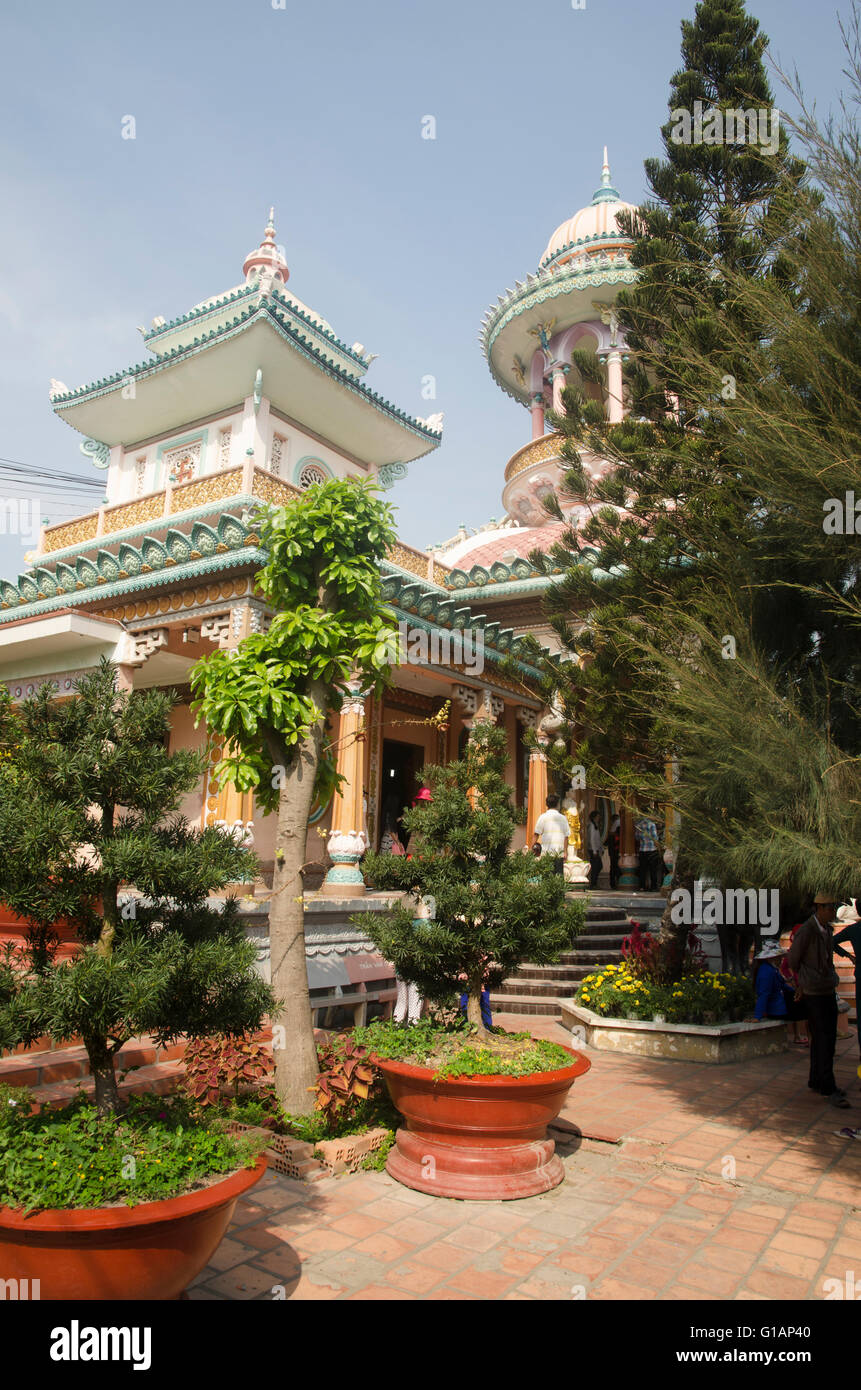Chua Tay una pagoda, Chau Doc, Vietnam Foto Stock