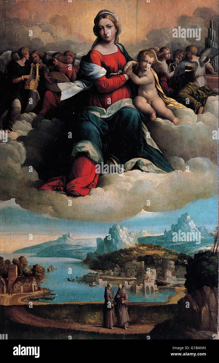 Garofalo - Madonna col Bambino in gloria e Santi - Musei Capitolini di Roma Foto Stock