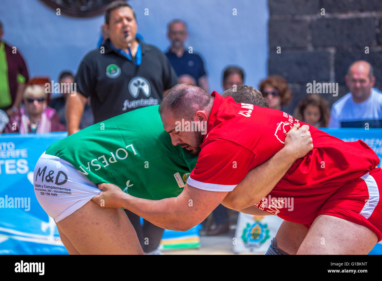 Wrestling canario esposizioni pubbliche Foto Stock