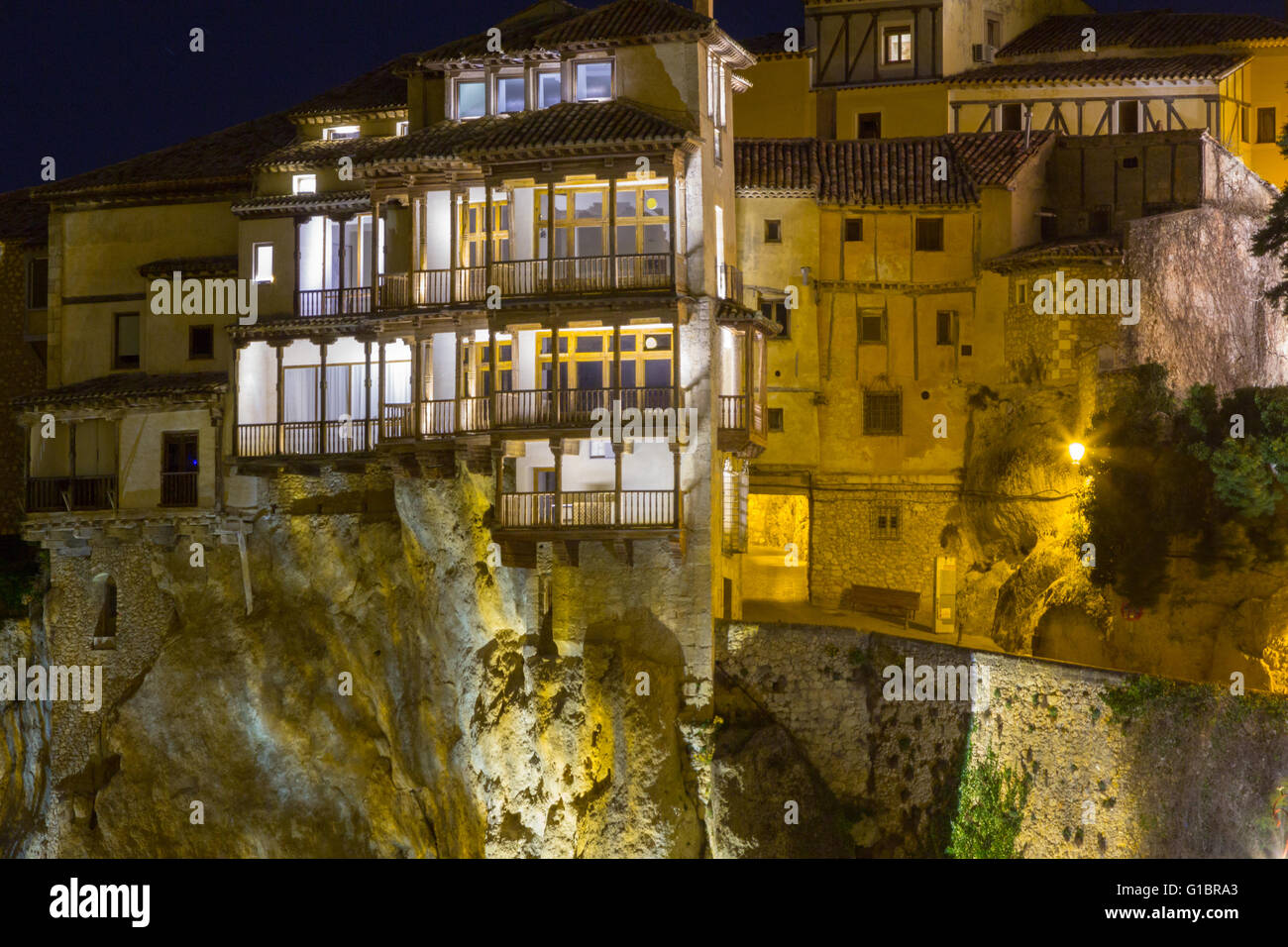Famose case sospese di Cuenca in Spagna Foto Stock