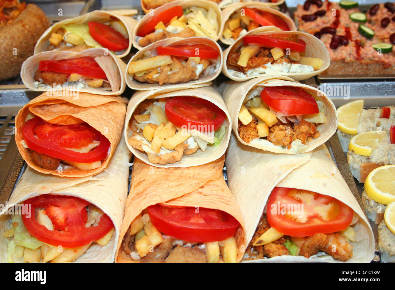 Tradizionale turca di frumento, Wrap Foto Stock