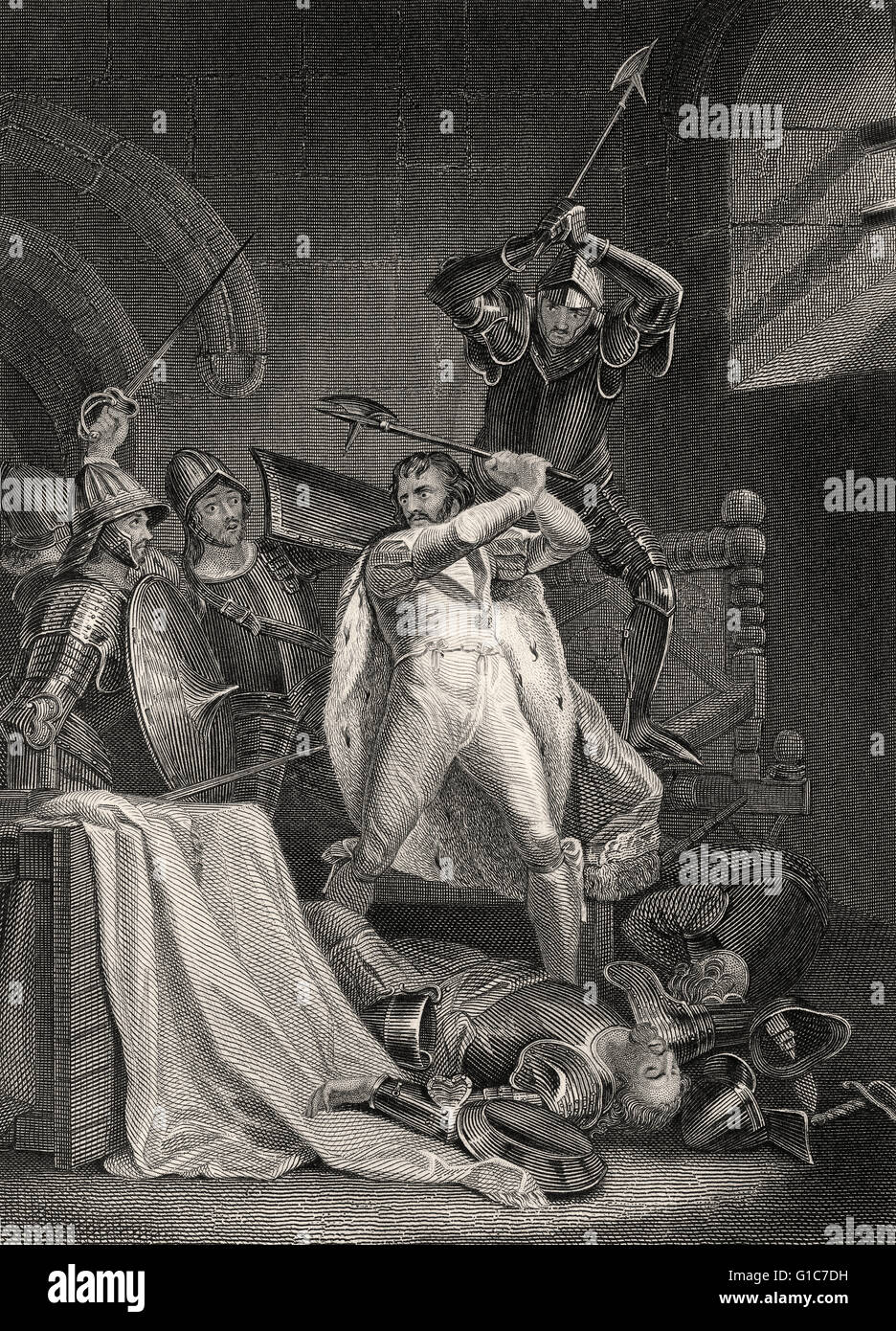 Decesso di Richard II, la tragedia del re Richard la seconda, una storia play by William Shakespeare Foto Stock