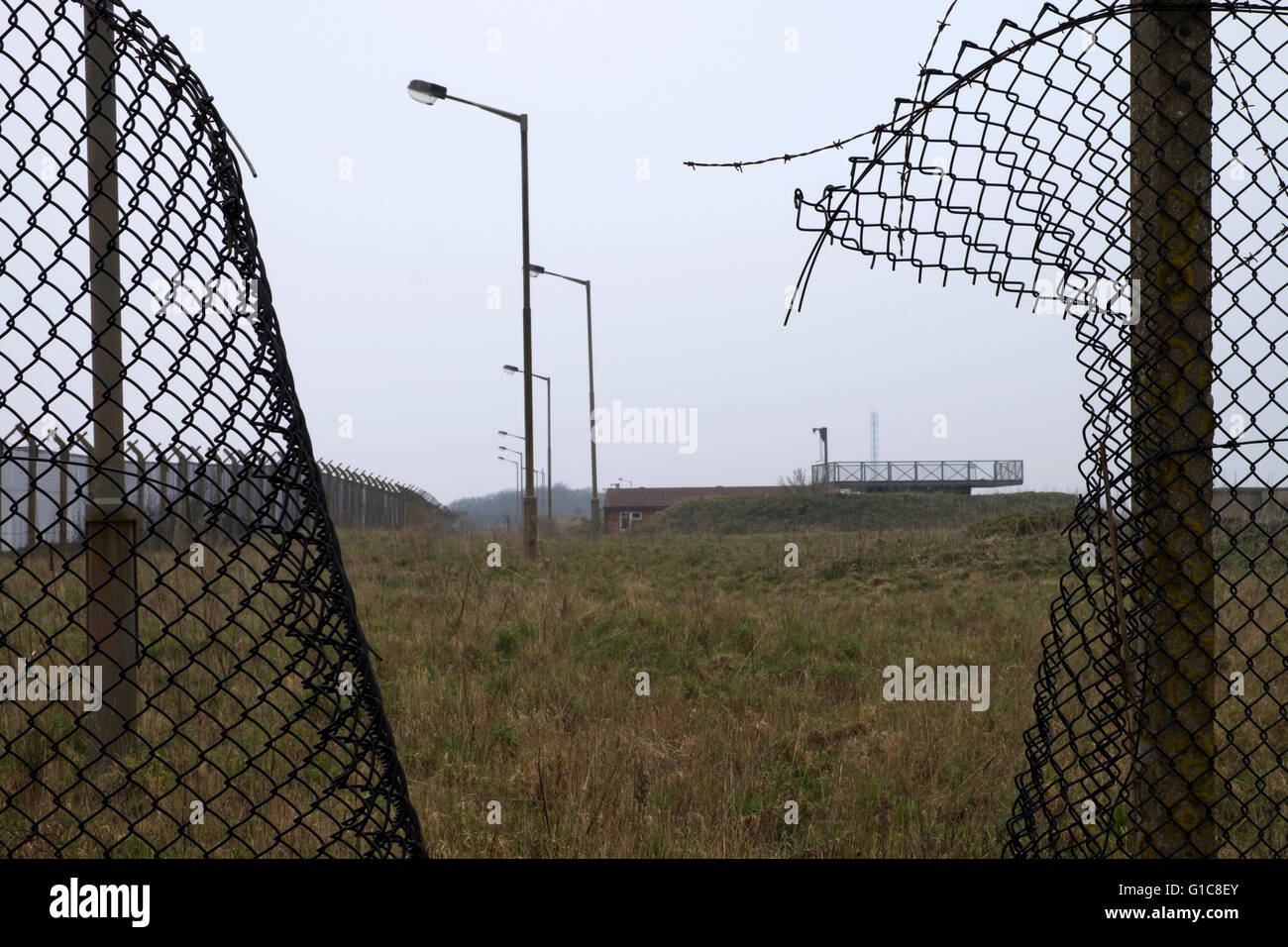 Ex Seconda Guerra Mondiale stazione radar e Guerra fredda base missilistica, Bawdsey, Suffolk, Regno Unito. Foto Stock