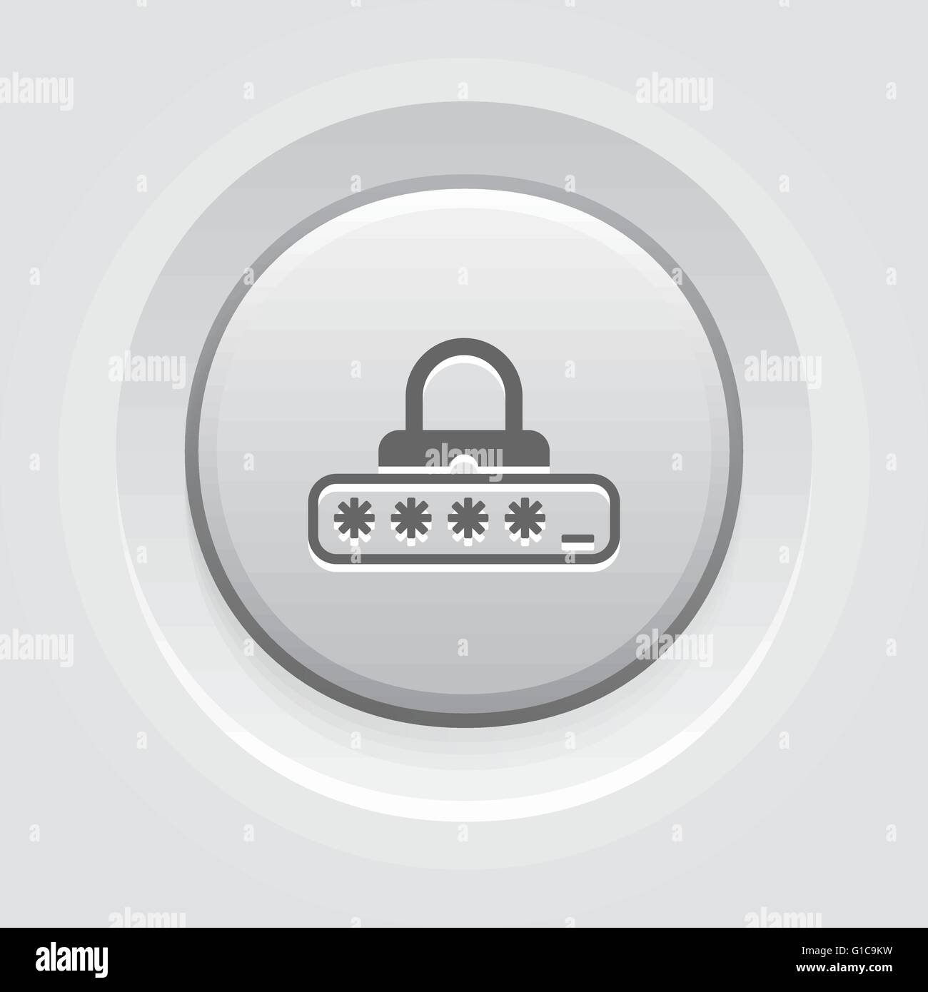 Password icona di protezione Illustrazione Vettoriale