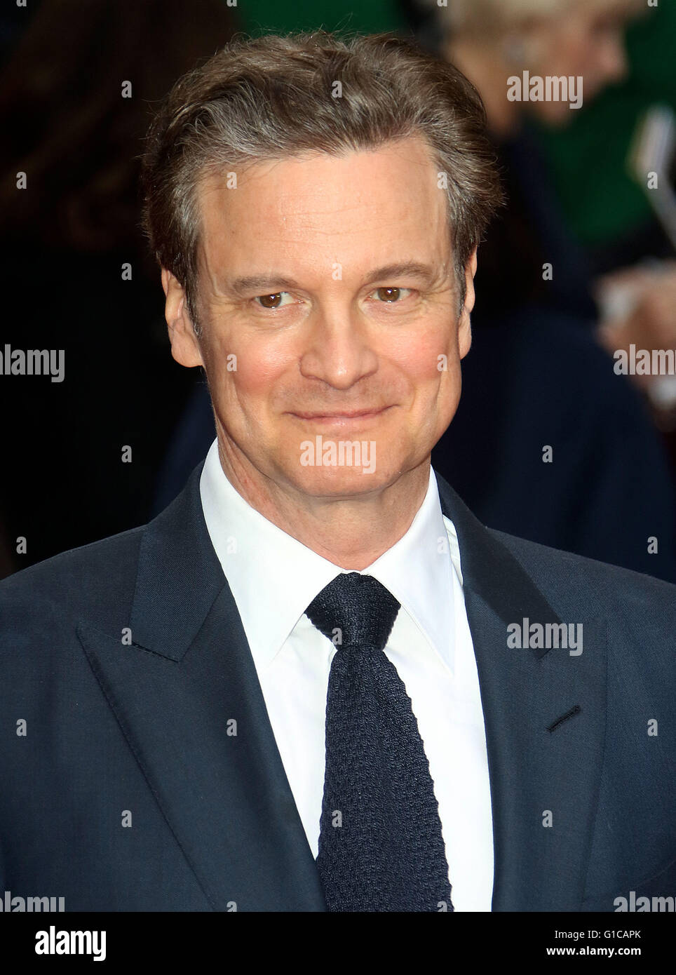 Aprile 11, 2016 - Colin Firth frequentando l'occhio nel cielo UK Premiere a Curzon, Mayfair di Londra, Regno Unito. Foto Stock