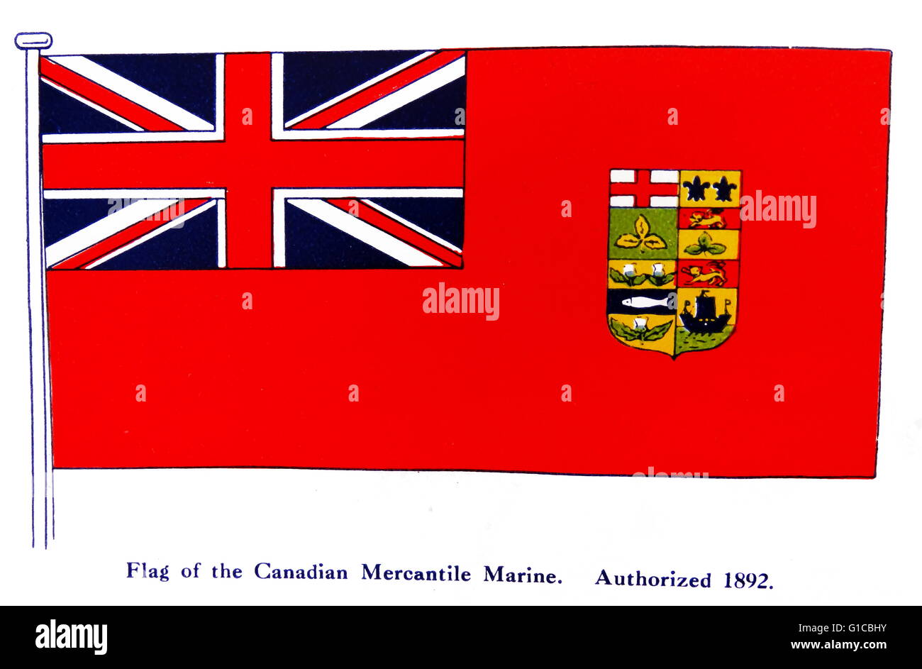 Bandiera del canadese Marina Mercantile Foto Stock