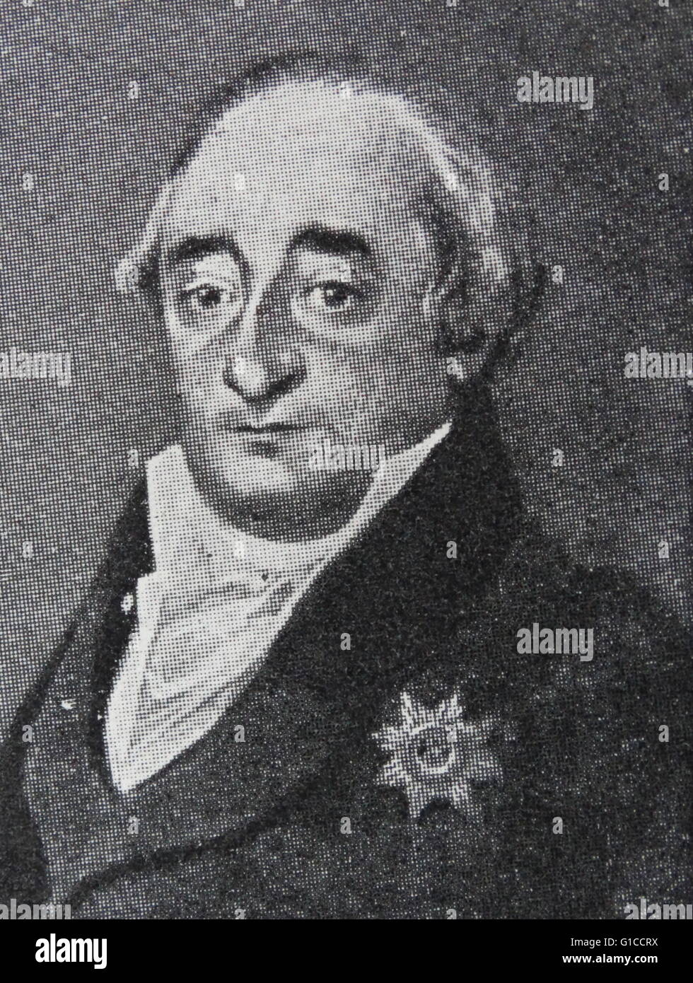 Ritratto di Heinrich Friedrich Karl vom und zum Stein (1757-1831) statista prussiano. Datata del XIX secolo Foto Stock