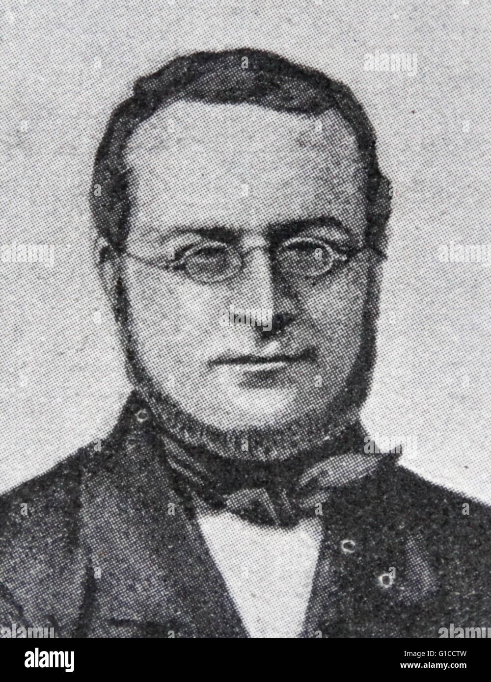 Ritratto di Camillo Benso Conte di Cavour (1810-1861) statista italiano e figura di primo piano del movimento verso l'unificazione italiana. Datata del XIX secolo Foto Stock