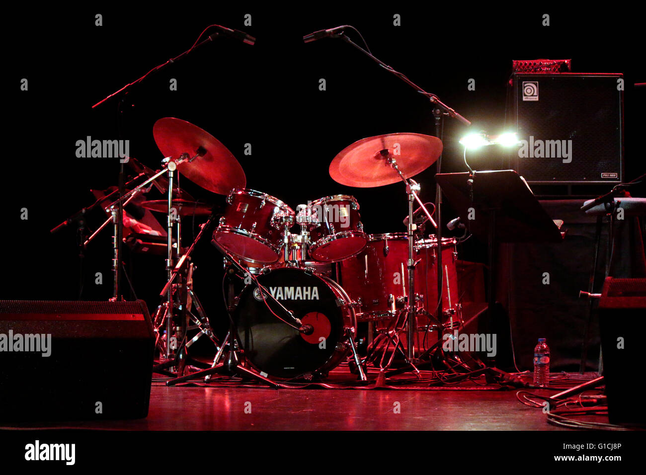 Schlagzeug - Impresionen: Jazzfest Berlin, 1. Novembre 2014, Berlino. Foto Stock