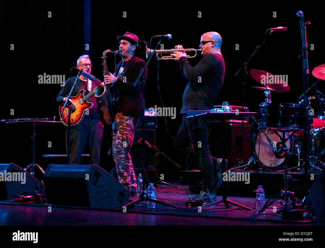 Francesco Bearzatti Tinissima 4tet 'monk'n'Roll' - Auftritt im Rahmen des Jazzfest Berlin, 30. Oktober 2014, Berlino. Foto Stock