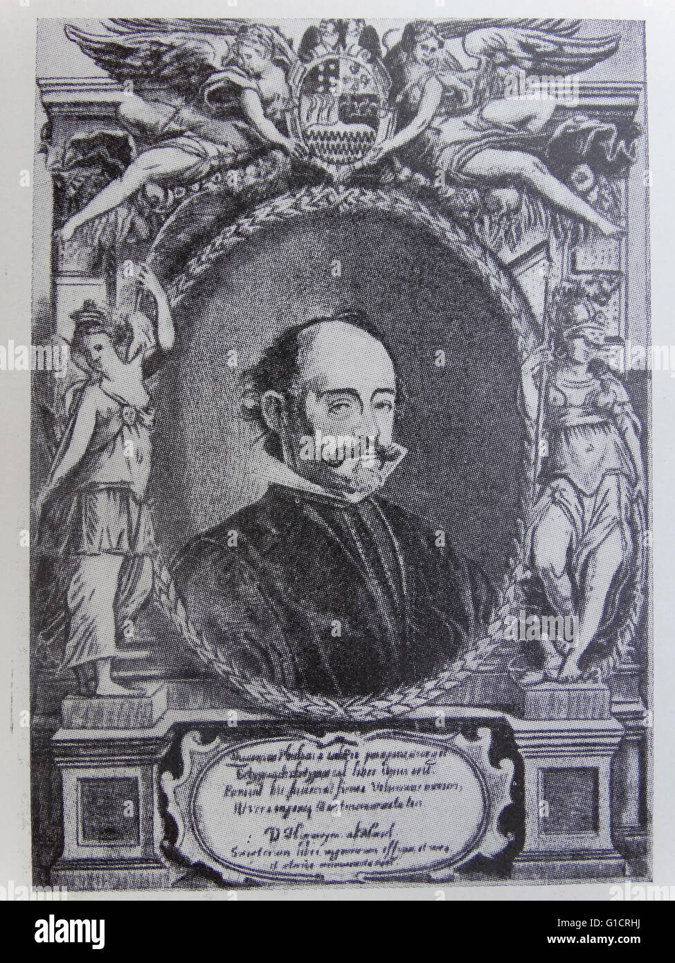 Juan de Solórzano Pereira (1575-1655) era un giurista spagnolo che divenne oidor di Lima. Un inizio di scrittore sul diritto nativo del Sud America. Foto Stock