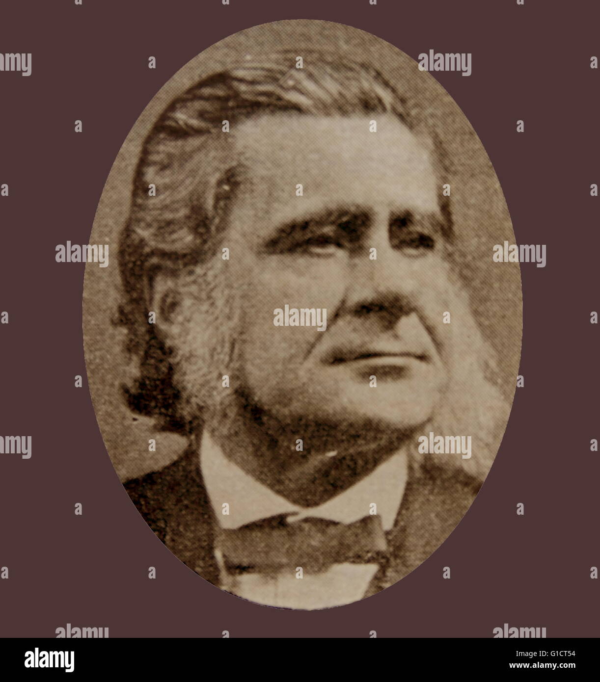 Ritratto fotografico di Thomas Henry Huxley (1825-1895) biologo inglese. Datata del XIX secolo Foto Stock