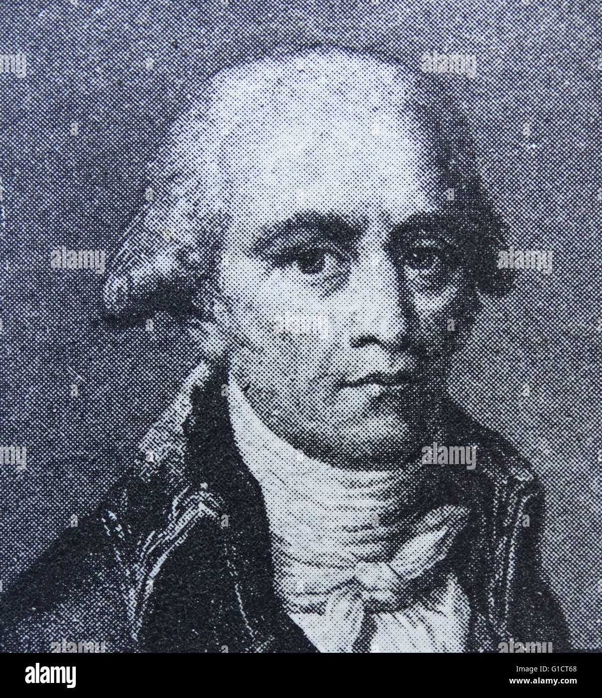 Ritratto di Jean-Baptiste Lamarck (1744-1829) naturalista francese. Datata del XIX secolo Foto Stock