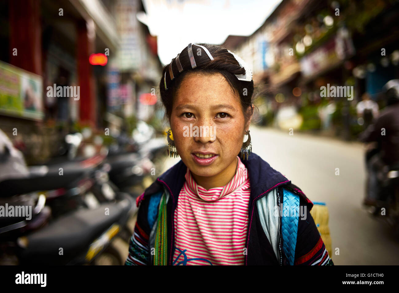 Donna Hmong, SAPA, Vietnam, Foto Stock