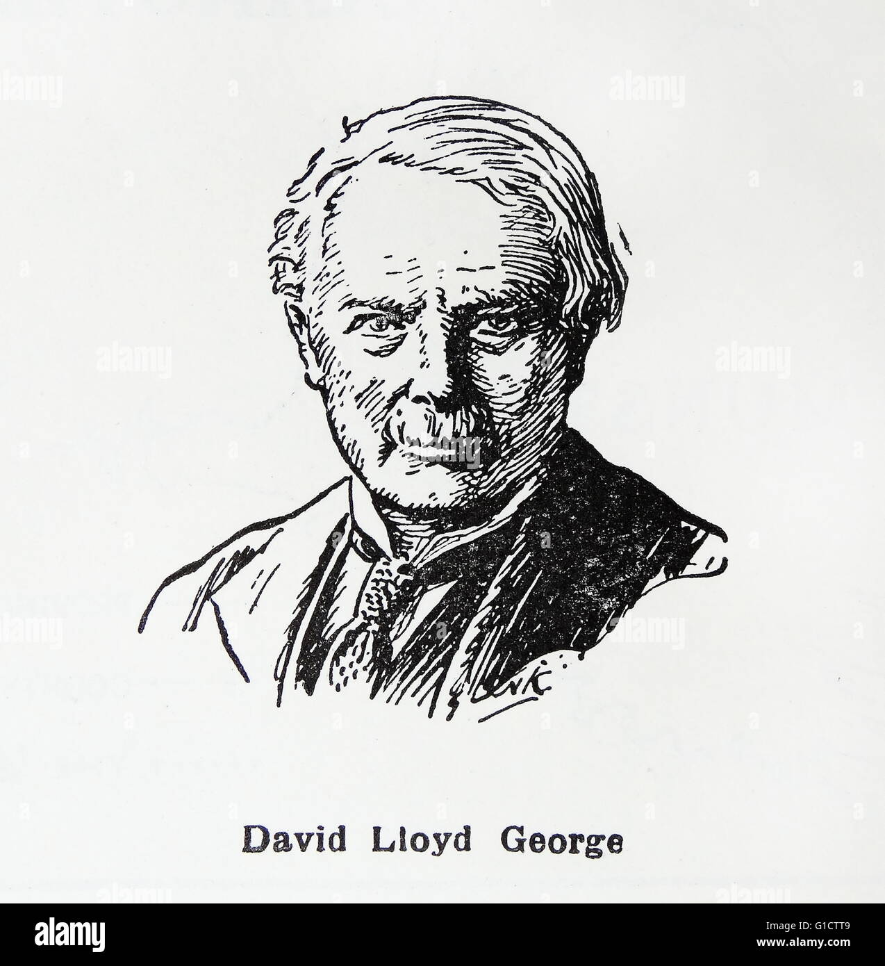 David Lloyd George; (17 gennaio 1863 - 26 Marzo 1945) era un liberale britannico politico e statista. Foto Stock