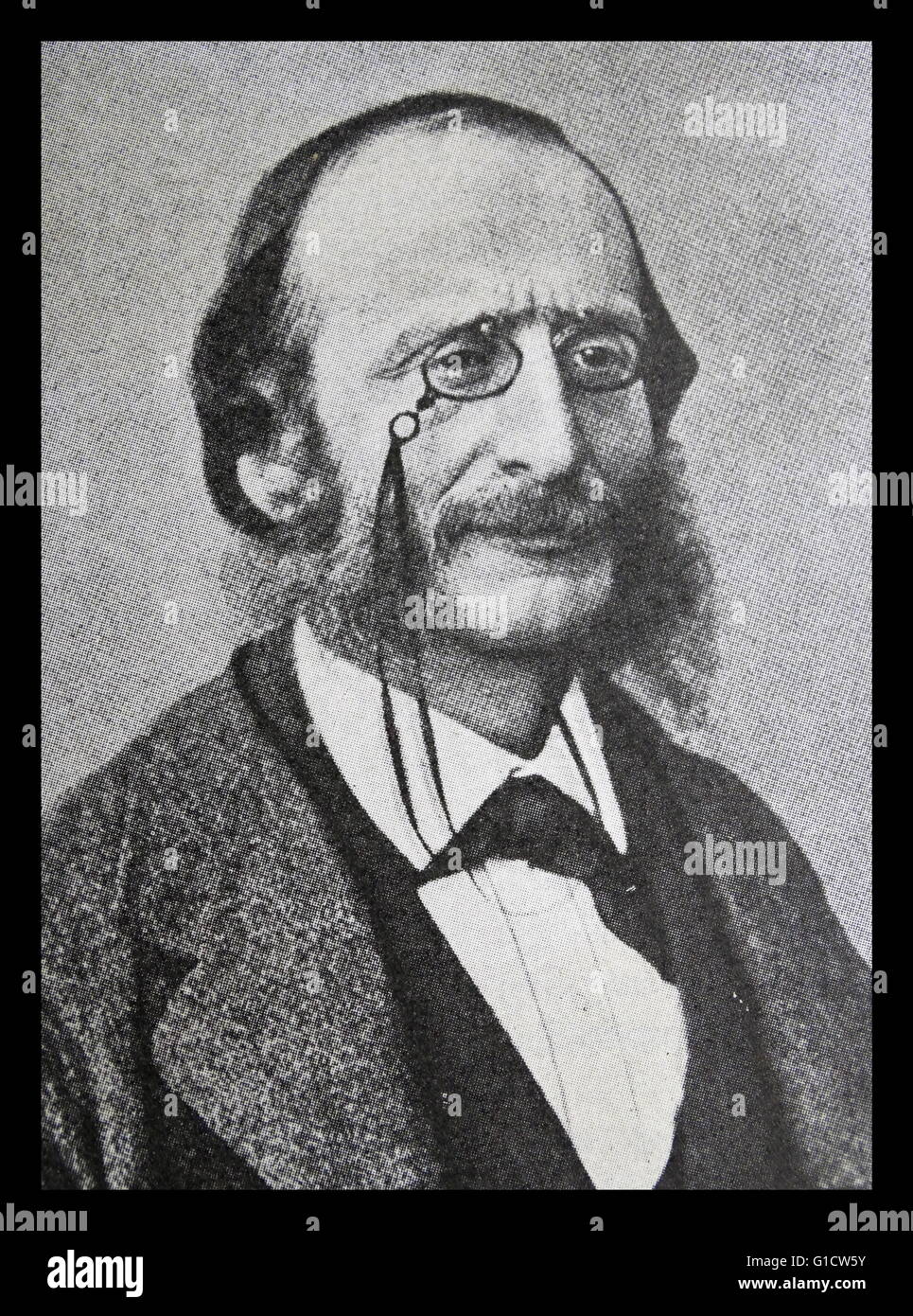 Ritratto fotografico di Jacques Offenbach (1819-1880) tedesco-nato, compositore francese, violoncellista e impresario del periodo romantico. Datata del XIX secolo Foto Stock