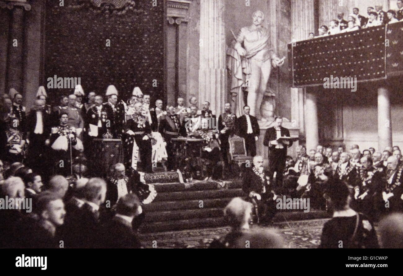 Fotografia di un incontro del Riksdag, Svezia. In data xx secolo Foto Stock
