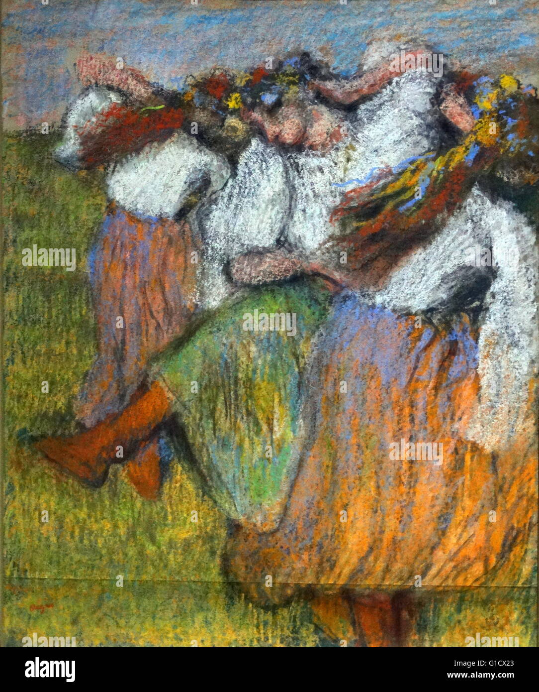 Pittura intitolato "russo" di ballerini di Edgar Degas (1834-1917) un artista francese famoso per i suoi dipinti, sculture, stampe e disegni. Datata del XIX secolo Foto Stock