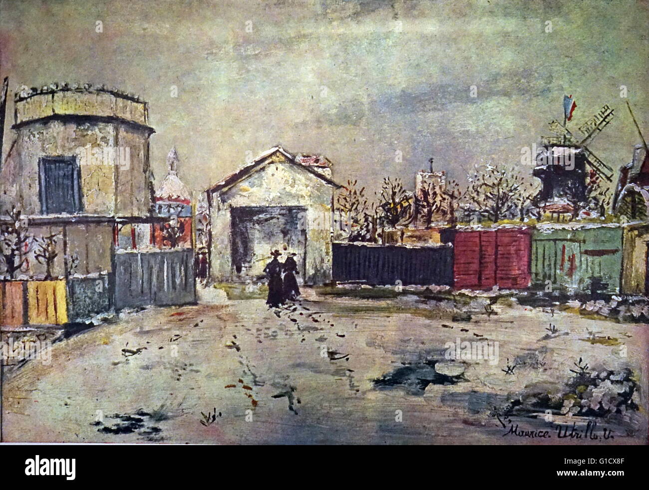 Pittura intitolato " Il filosofo Torre dell' da Maurice Utrillo (1883-1955) un pittore francese. In data xx secolo Foto Stock