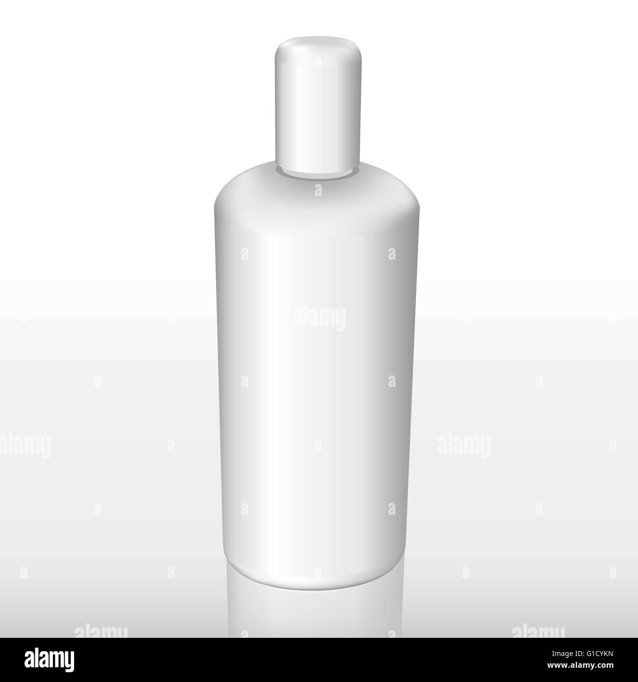 Bottiglia di plastica bianca piena isolato elemento vettore Illustrazione Vettoriale