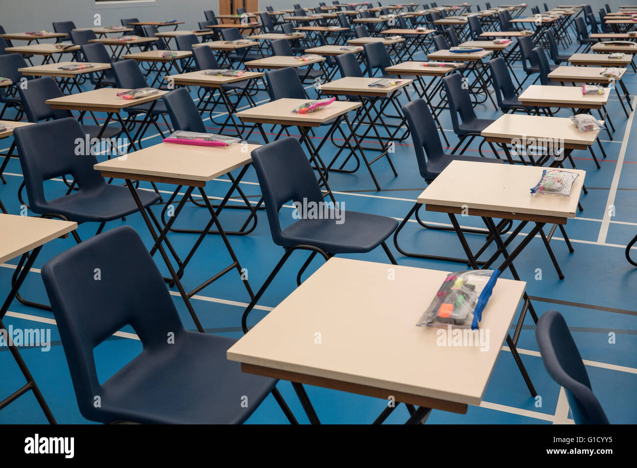 Scuola sala esame Foto Stock