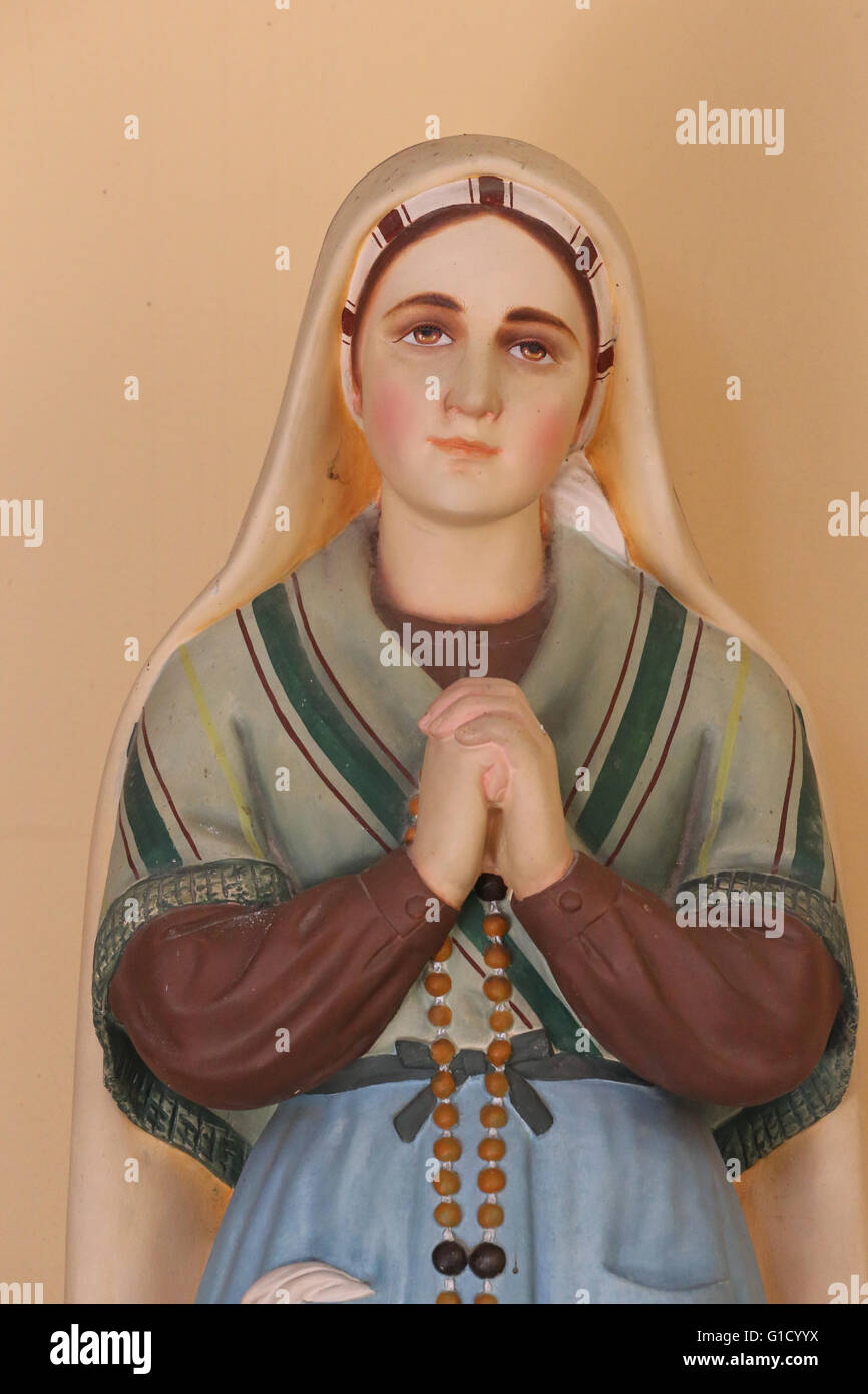 PopSocket Adesivo Con Nostra Signora Di Lourdes E Santa Bernadette, Design Cattolico, Per Cover Rigide