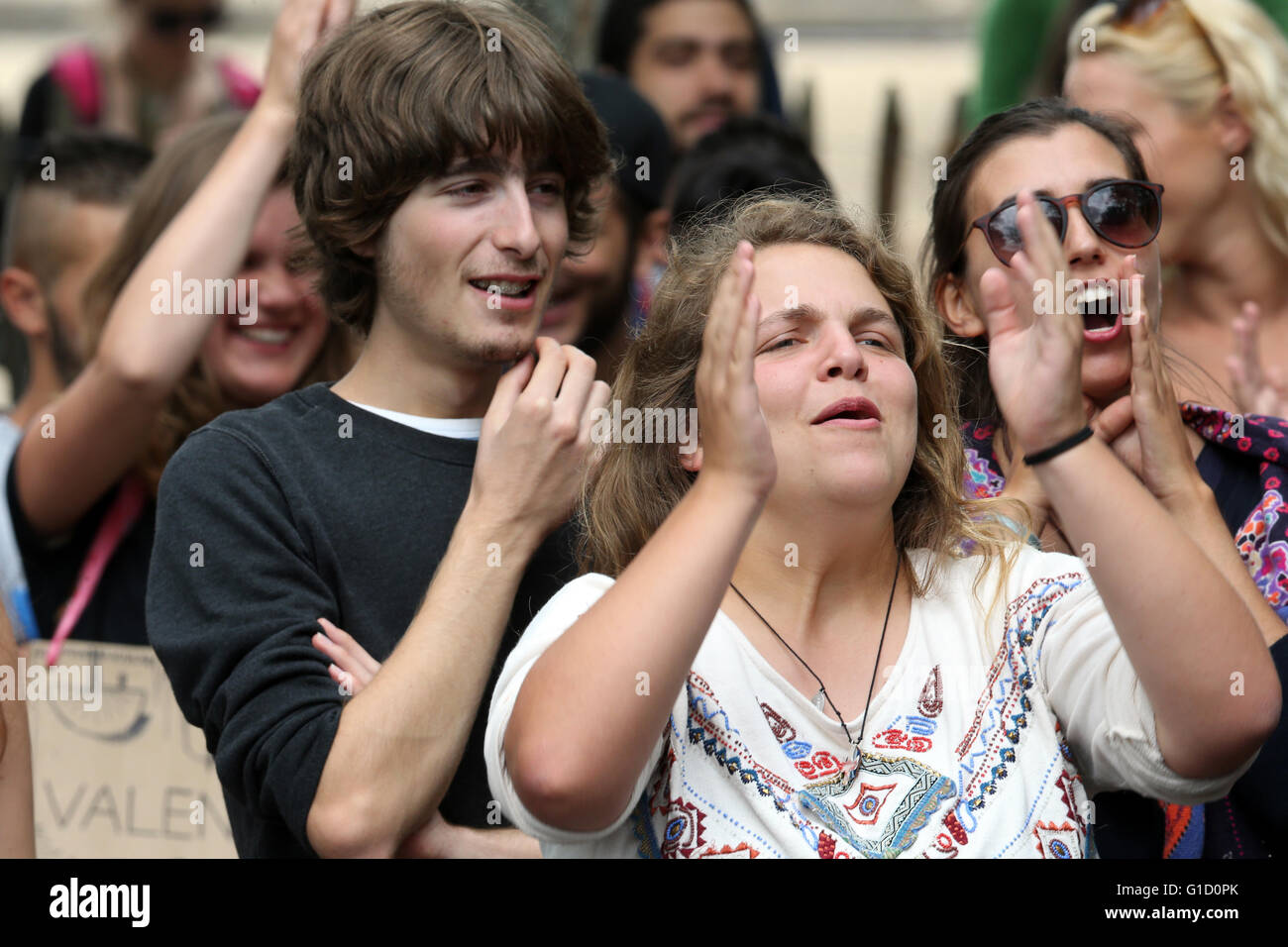 Taize comunità ecumenica. Giovani pellegrini. Taize. La Francia. Foto Stock