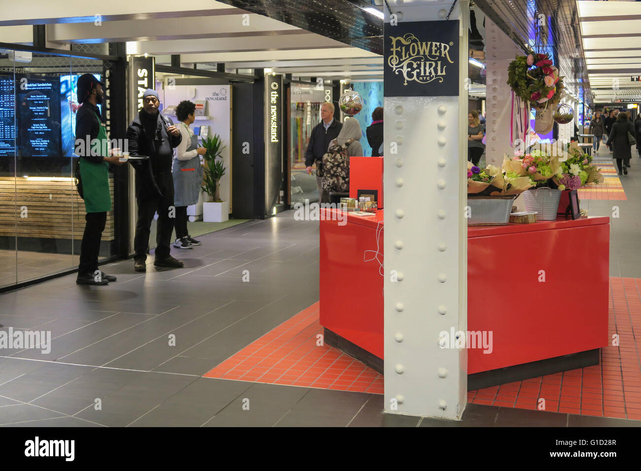 TurnStyle mercato sotterraneo a Columbus Circle, New York City, Stati Uniti d'America Foto Stock