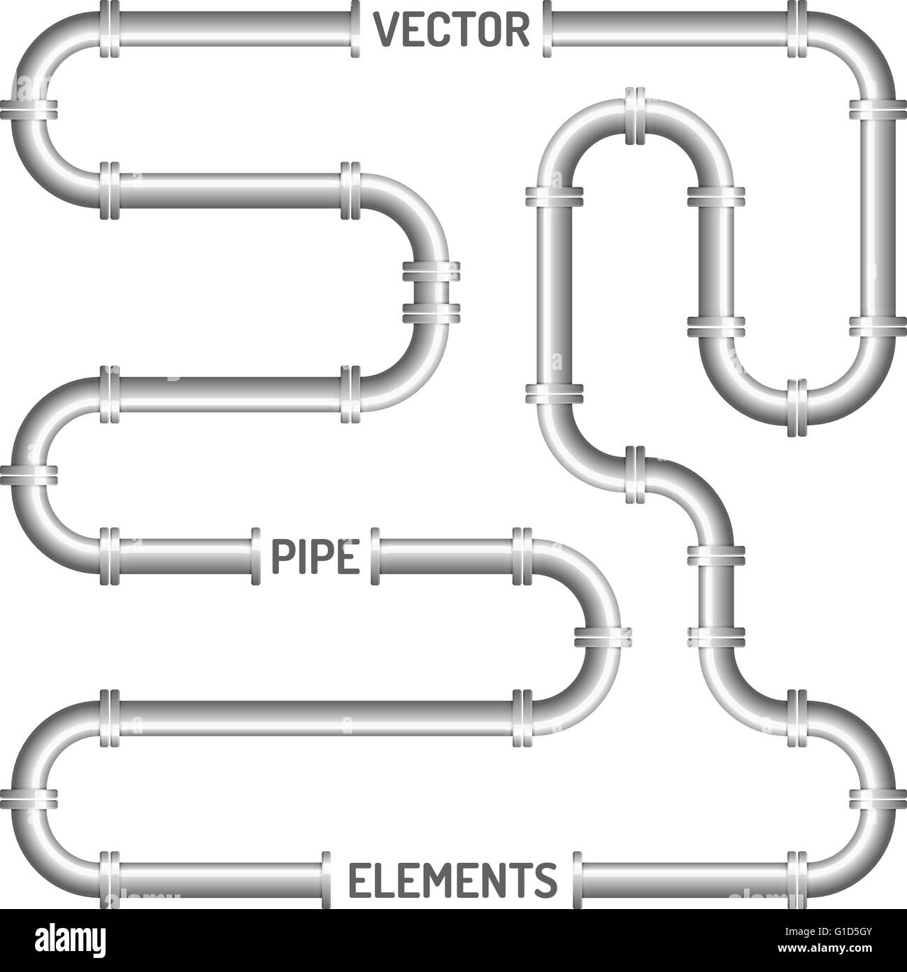Tubo isolato su uno sfondo bianco. vettore di elementi di design. Illustrazione Vettoriale