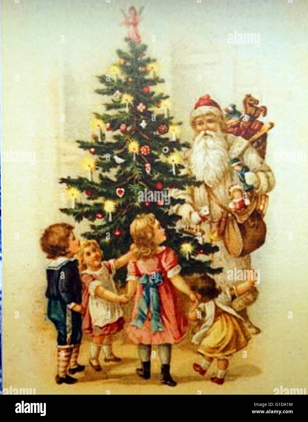 Edwardian scheda di Natale, circa 1910 Foto Stock