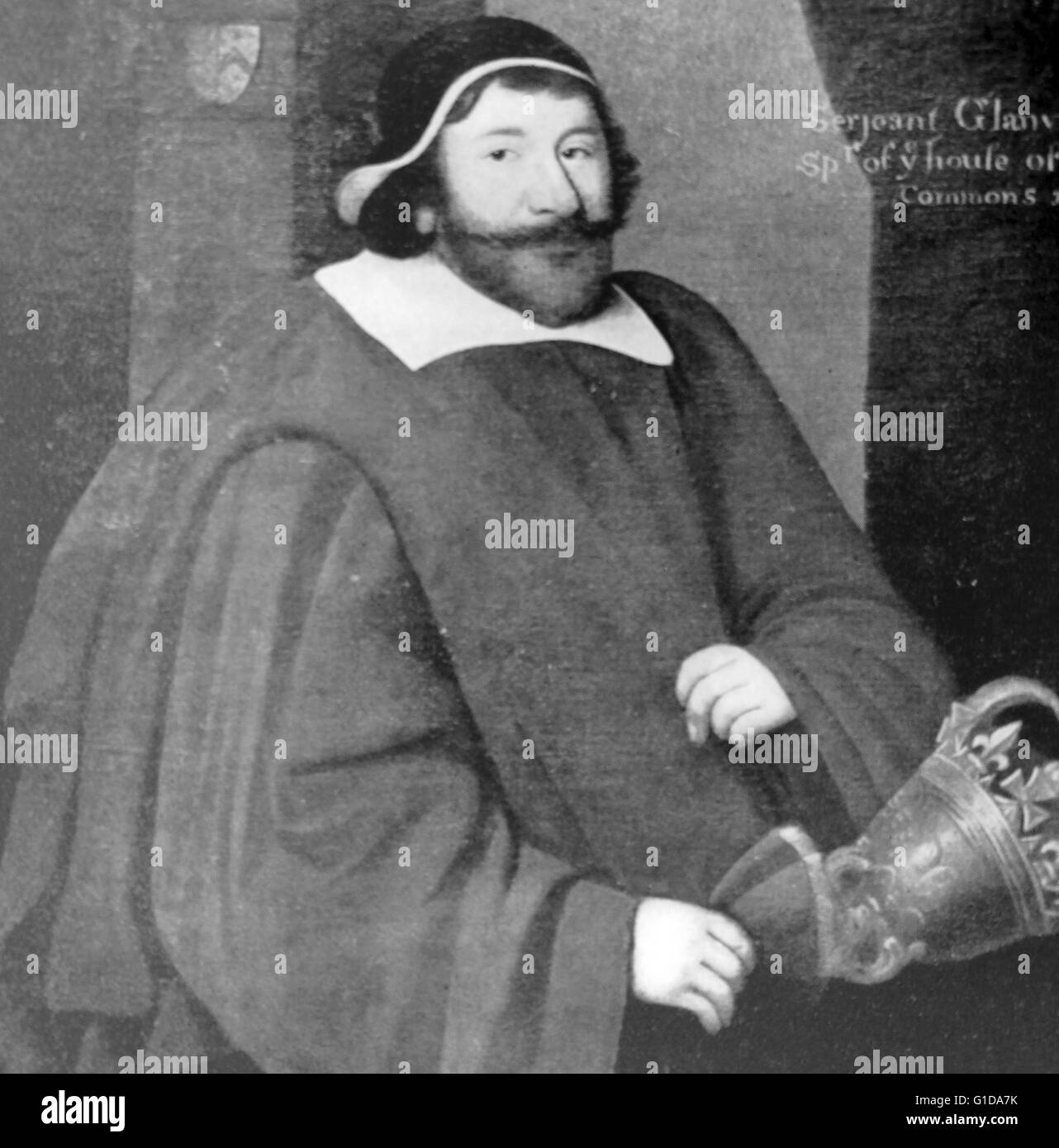 Sir John Glanville 1586-1661 politico inglese, altoparlante della House of Commons 1614-1644. Foto Stock