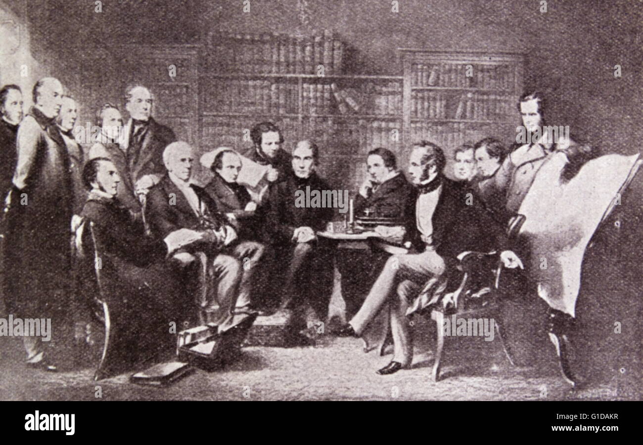 Signore Aberdeen forma un governo di coalizione 1852-1855 Foto Stock