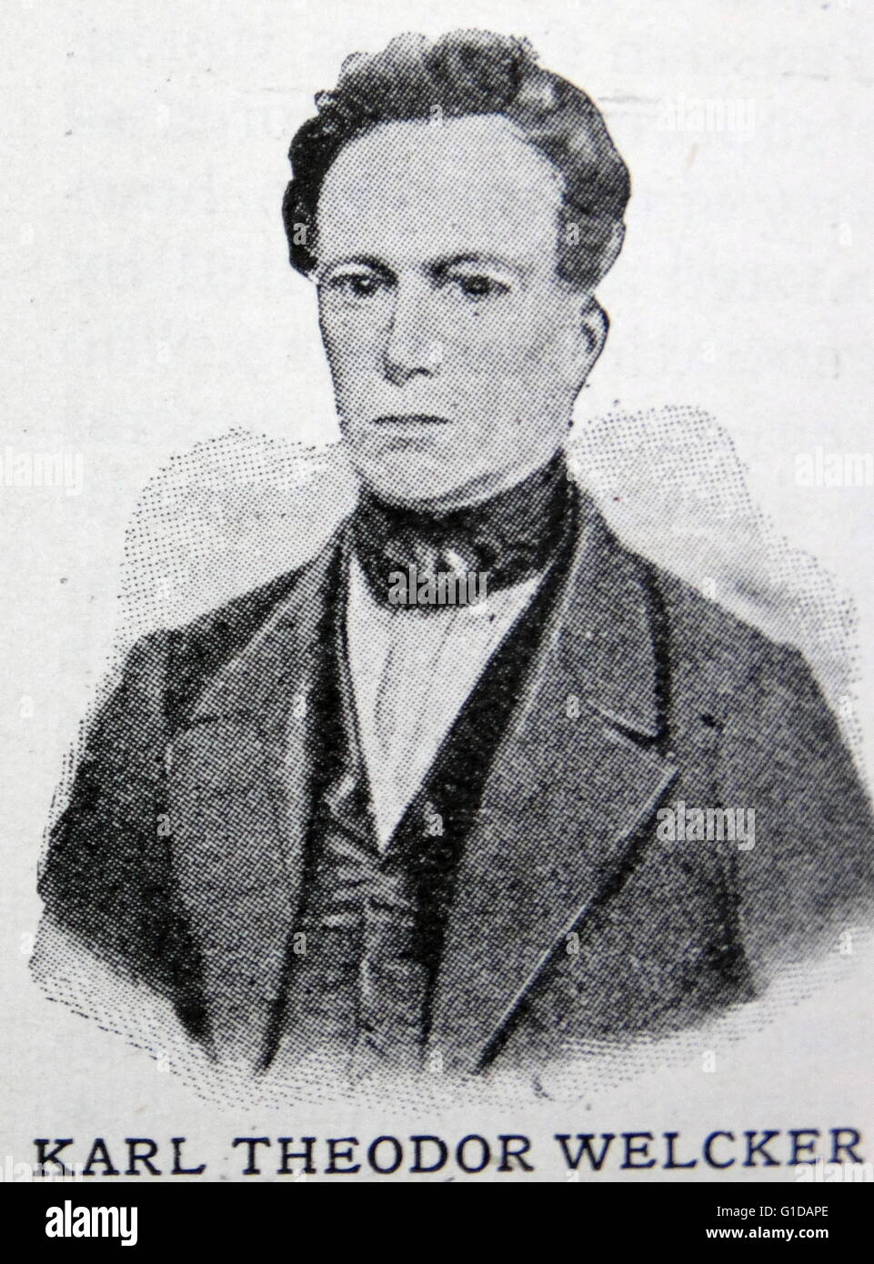 Carl Theodor Welcker (1790 - 1869) tedesco il professore di diritto, politico e giornalista Foto Stock